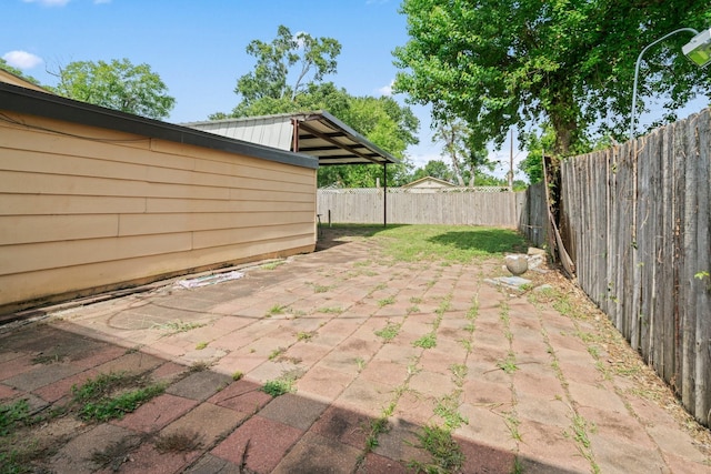 7847 Broadview Dr, Houston, TX 77061 - fenced backyard featuring a patio