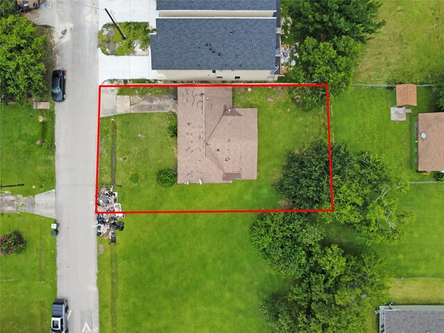 3521 Mount Pleasant St, Houston, TX 77021 - aerial overview of property's location featuring property parcel outlined