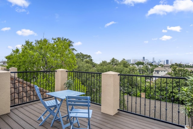 5023 La Branch St, Houston, TX 77004 - wooden deck featuring a city view