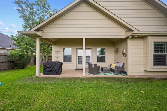 6619 Crystal Forest Trl, Katy, TX 77493 - back of house with a patio area and outdoor lounge area