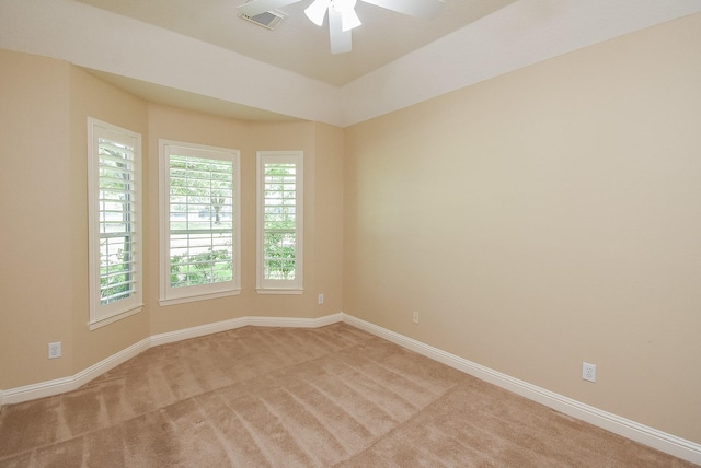 9610 Oakland Lake Way, Missouri City, TX 77459 - empty room with light carpet and ceiling fan