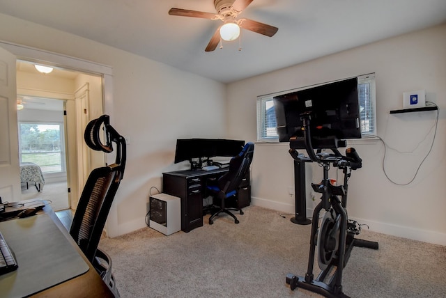 510 Daffodil St, Lake Jackson, TX 77566 - carpeted office space with a ceiling fan