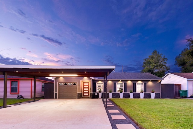 1838 Saxon Dr, Houston, TX 77018 - view of front of house featuring a front lawn, a garage, and driveway