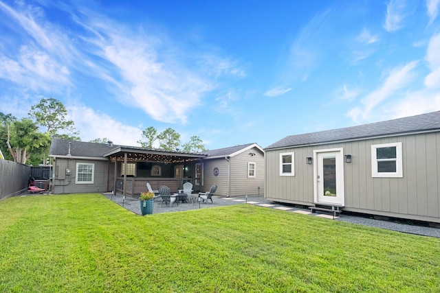 1838 Saxon Dr, Houston, TX 77018 - rear view of house with a fire pit and a patio