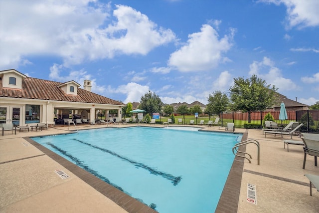 13205 Dartmoor Terrace Dr, Houston, TX 77077 - community pool featuring a patio
