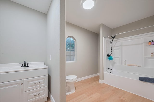 6170 Beech Dr, Montgomery, TX 77316 - bathroom with wood finished floors,  shower combination, and vanity