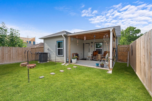 7921 Sparta St, Houston, TX 77028 - back of house featuring a patio area and a fenced backyard