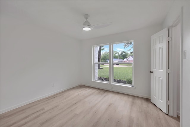 1503 Bamwick Dr, Houston, TX 77090 - unfurnished room with light wood-style floors and a ceiling fan