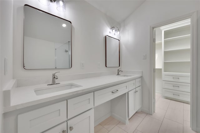 1503 Bamwick Dr, Houston, TX 77090 - full bath featuring double vanity and tile patterned floors