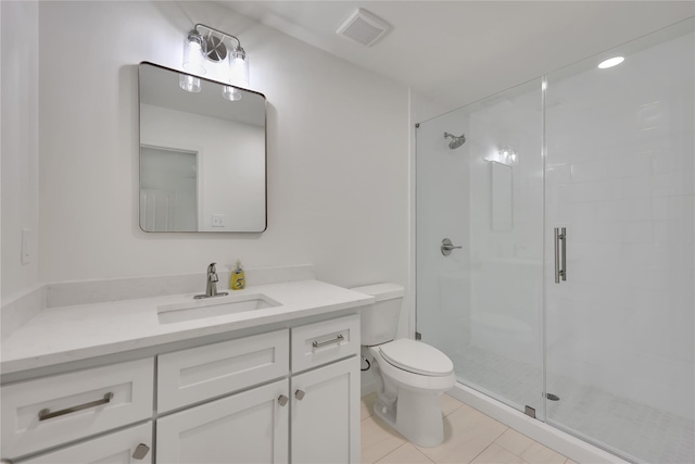 1503 Bamwick Dr, Houston, TX 77090 - bathroom featuring vanity, a stall shower, and tile patterned floors