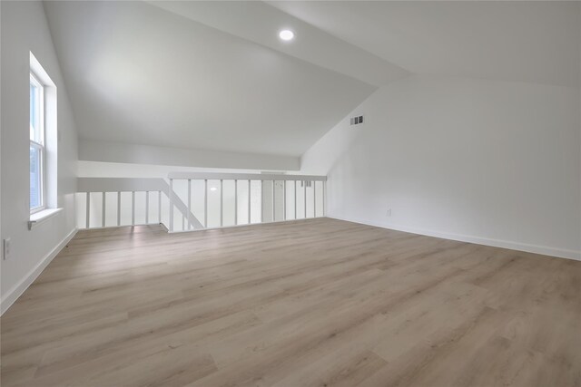 1503 Bamwick Dr, Houston, TX 77090 - bonus room with lofted ceiling and light wood-style floors