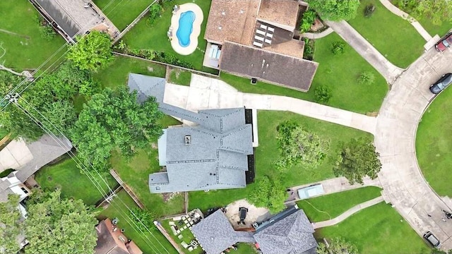 1503 Bamwick Dr, Houston, TX 77090 - drone / aerial view of a pool