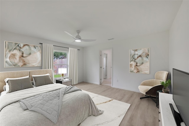 1503 Bamwick Dr, Houston, TX 77090 - bedroom with light wood-style flooring and ceiling fan