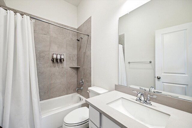 32311 Noble Creek Dr, Conroe, TX 77385 - full bathroom with vanity and shower / bath combo with shower curtain