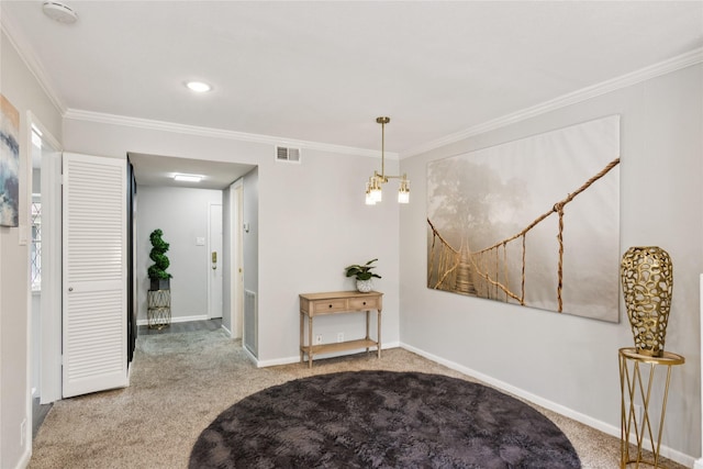 6429 Burgoyne Rd Unit 15, Houston, TX 77057 - hallway with carpet flooring and ornamental molding