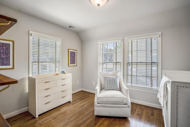 2717 University Blvd, Houston, TX 77005 - sitting room featuring wood finished floors and vaulted ceiling