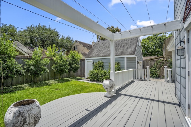 2717 University Blvd, Houston, TX 77005 - wooden terrace with a fenced backyard