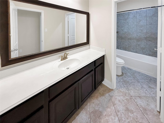 18614 Rimini Ridge Ct, Cypress, TX 77429 - full bath featuring vanity, tile patterned flooring, and bathing tub / shower combination