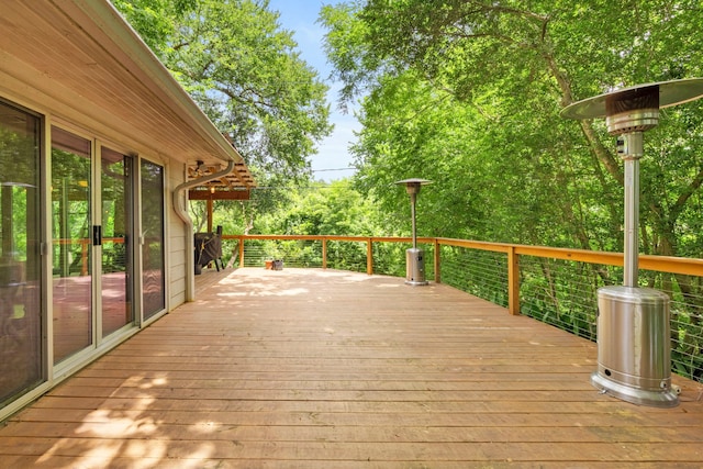 7539 Santa Fe Dr, Houston, TX 77061 - wooden terrace with french doors