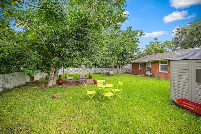 10434 Hinds St, Houston, TX 77034 - fenced backyard with a storage shed