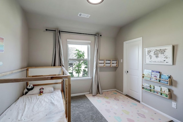 19222 Bullard Creek Dr, Cypress, TX 77433 - bedroom featuring carpet floors and vaulted ceiling