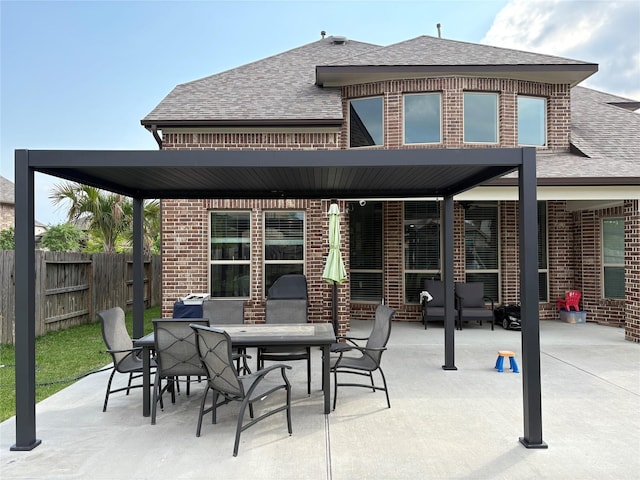 19222 Bullard Creek Dr, Cypress, TX 77433 - view of patio / terrace featuring outdoor dining area