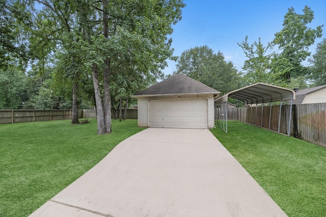 5918 Mahogany Way, Magnolia, TX 77354 - detached garage featuring a detached carport