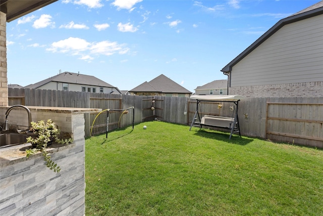 17735 Tree Of Heaven, Conroe, TX 77385 - fenced backyard featuring a sink