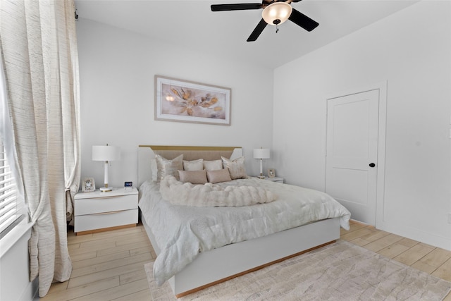 17735 Tree Of Heaven, Conroe, TX 77385 - bedroom featuring wood finished floors and ceiling fan