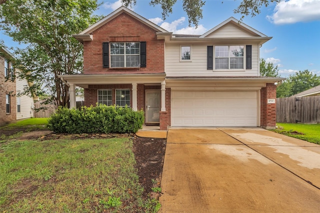 4714 Rumbling Canyon Ct, Katy, TX 77449 - traditional home featuring brick siding, an attached garage, and driveway