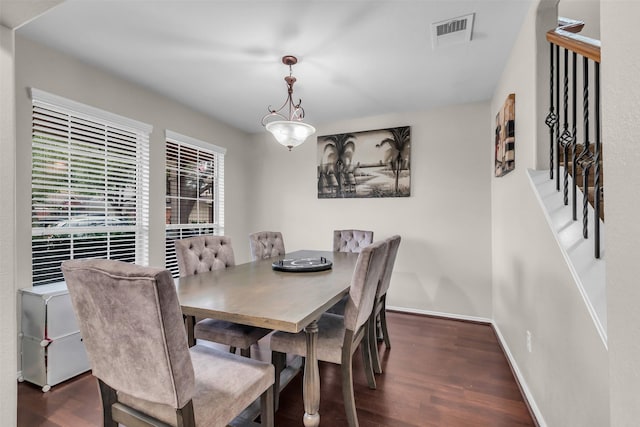 4714 Rumbling Canyon Ct, Katy, TX 77449 - dining space with wood finished floors and stairs