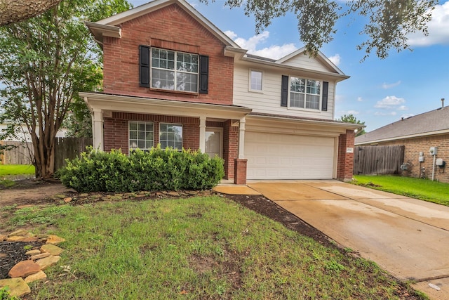 4714 Rumbling Canyon Ct, Katy, TX 77449 - traditional-style house featuring brick siding, a garage, and concrete driveway