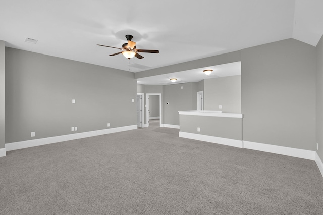 18618 Bridle Grove Ct, Tomball, TX 77377 - unfurnished living room with ceiling fan and carpet flooring