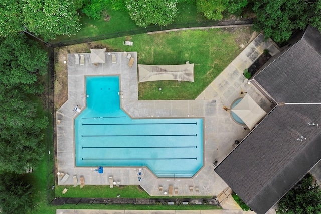 14306 Cypress Meadow Dr, Cypress, TX 77429 - drone / aerial view of a pool area