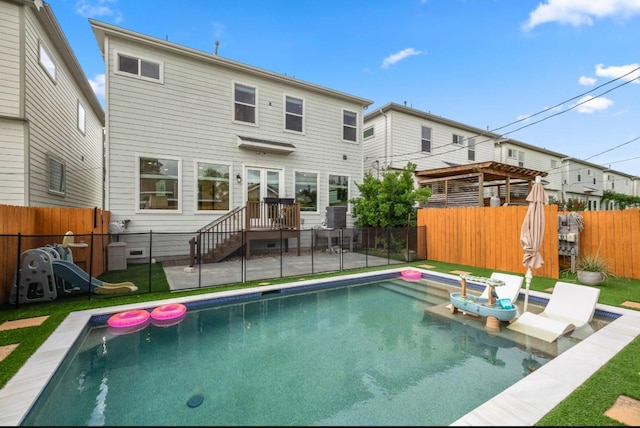 406 Yale Oaks Ln, Houston, TX 77091 - rear view of property with a fenced backyard