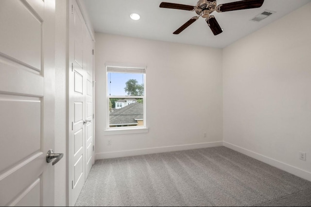 406 Yale Oaks Ln, Houston, TX 77091 - empty room with carpet floors, recessed lighting, and ceiling fan