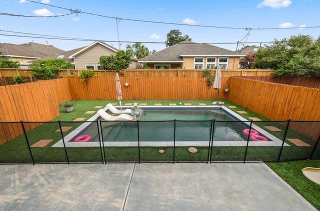 406 Yale Oaks Ln, Houston, TX 77091 - view of pool with a fenced backyard and a patio
