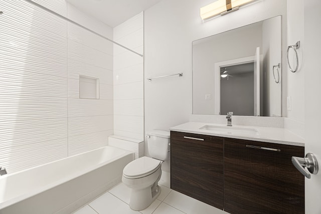 1907 Harlem St Unit A, Houston, TX 77020 - full bath with vanity, shower / bath combination, and tile patterned floors