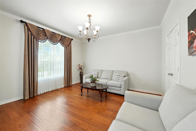 21306 Willowford Park Dr, Katy, TX 77450 - sitting room featuring a chandelier, ornamental molding, and wood finished floors