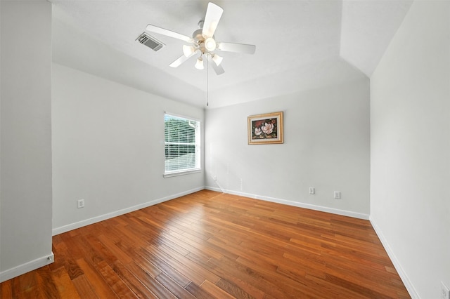 21306 Willowford Park Dr, Katy, TX 77450 - spare room with a ceiling fan and wood finished floors