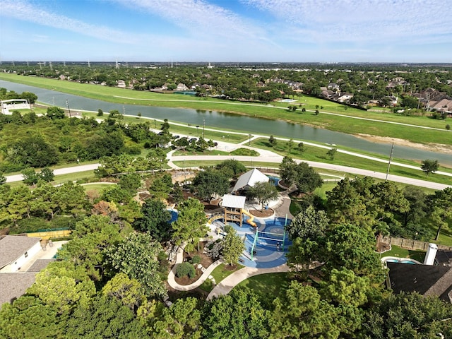 21306 Willowford Park Dr, Katy, TX 77450 - view of property location with a large body of water and a tree filled landscape