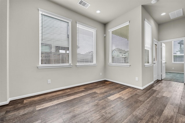 16114 Northern Cardinal Ln, Cypress, TX 77433 - empty room with wood-type flooring, recessed lighting, and a smoke detector