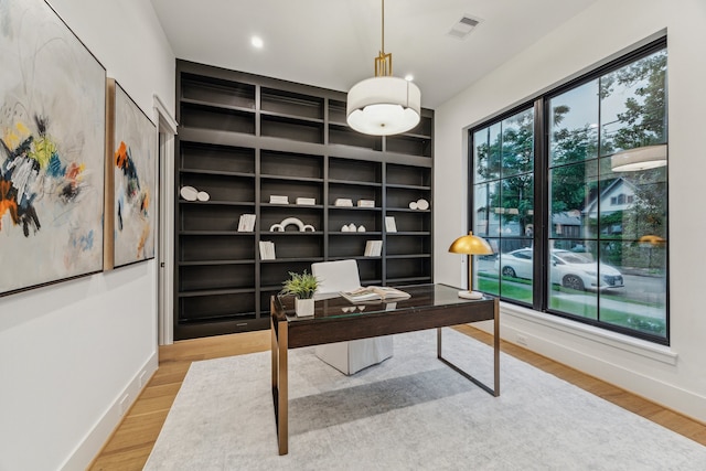 1310 Willard, Houston, TX 77006 - office with wood finished floors and built in features