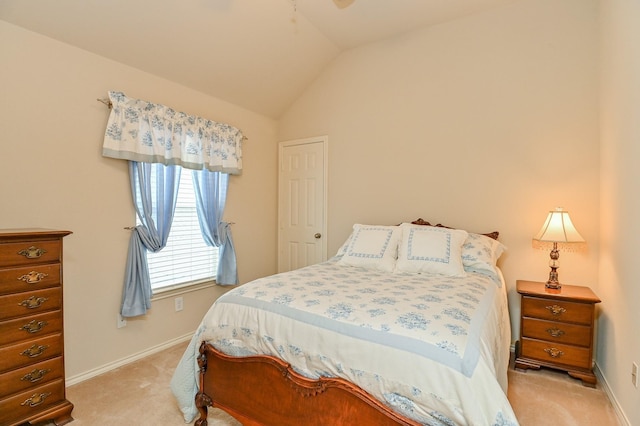 28123 Canyon Wren Dr, Katy, TX 77494 - bedroom featuring light carpet and lofted ceiling
