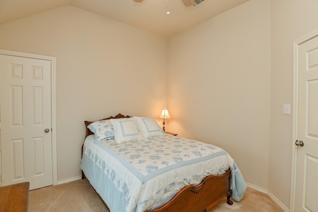 28123 Canyon Wren Dr, Katy, TX 77494 - carpeted bedroom with vaulted ceiling and baseboards