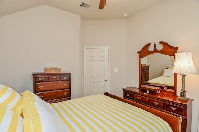 28123 Canyon Wren Dr, Katy, TX 77494 - bedroom with vaulted ceiling and a ceiling fan