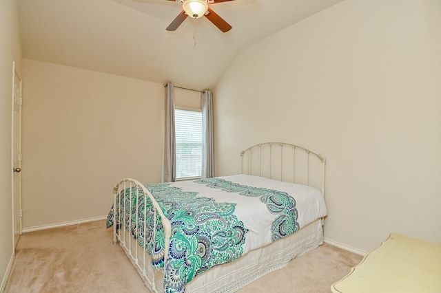 28123 Canyon Wren Dr, Katy, TX 77494 - carpeted bedroom featuring vaulted ceiling and ceiling fan