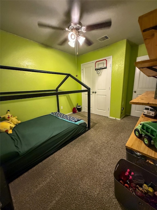 706 Zinnia Ct, Rosharon, TX 77583 - carpeted bedroom featuring ceiling fan and baseboards