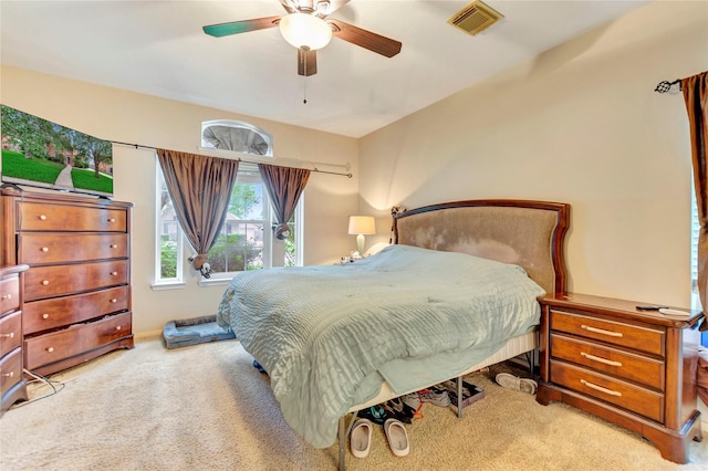 2605 Broussard Ct, Seabrook, TX 77586 - carpeted bedroom featuring ceiling fan
