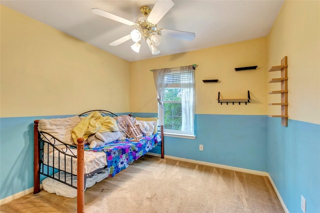 2605 Broussard Ct, Seabrook, TX 77586 - bedroom featuring carpet floors and a ceiling fan